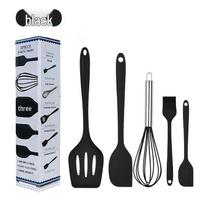 12-Piece Silicone Kitchen Tool Set with Wooden Handles: Non-Stick Spatulas, Soup Ladle & More.