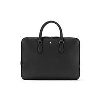 Montblanc šešiakampis baltos žvaigždės logotipas Užtrauktukas Odinis portfelis Vyriškas portfelis Juodas MB130272 Basic Set (Bag+Dust Bag)