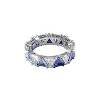 Swarovski Millenia Kokteilinis Trikampio Formos Kristalo Žiedas Moteriški žiedai Mėlynas 5608527 Box (Random Color),55