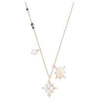 Swarovski Symbolica romantiškas aštuoniakampės žvaigždės vėrinys moterims, rožinio aukso vėrinys 5515975 Box (Random Color)