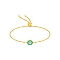 Swarovski Lucky Green Eye Apvali blogos akies apyrankė Moteriška apyrankė Auksinė 5468923 Box (Random Color)