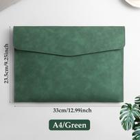 1Pcs Leather A4 File Bag Water-Repellent Wear-Resistant Ultra-Large Capacity Folder Business Office School File Storage Supplies