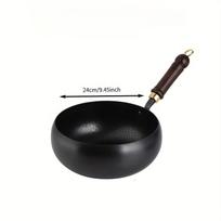Home Mini Wok Stew Pot Iron Pan Flat Bottomed Pan Non Stick Pan Uncoated Milk Pot