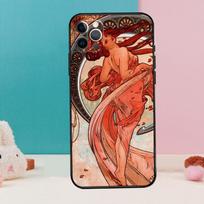 Alphonse Mucha Art Phone Case For iPhone 16 15 14 13 11 12 Pro Max 12 13 mini XR 15 16 Plus 16e Cover Coque iPhone 12 mini