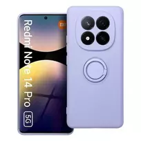 OEM SILICONE RING case for XIAOMI Redmi Note 14 Pro 5G in violet