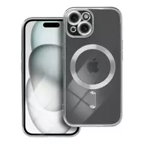 OEM Electro Mag phone case with MagSafe support for iPhone 15, silver