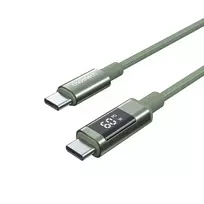 CHOETECH XCC-1068 data transfer and charging cable | USB-C to USB-C | PD | 60W | with LED display | 1.2m | green
