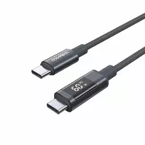 CHOETECH XCC-1068 data transfer and charging cable | USB-C to USB-C | PD | 60W | with LED display | 1.2m | black