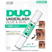 Ardell DUO Under Lash Glue  AND  Seal – Clear Eyelash Adhesive with Gentle Removal, Easy 1-Day Wear, Strong Hold Eyelash Glue for DIY Lash Clusters