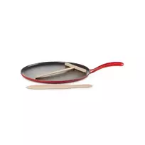 LE CREUSET Cast iron pancake pan, 27cm, red