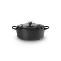 LE CREUSET Oval cast iron pot, 27cm / 4.1L, matte black