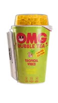 Omg A tea beverage, tropical flavor, with mango-flavored pearls, 0.265l