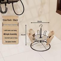 Rotating Multi-Layer Outdoor Wrought Iron Shoe Drying Rack