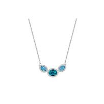 Swarovski Exquisite And Beautiful Necklace Unisex necklace Blue 5156789 Box (Random Color) white