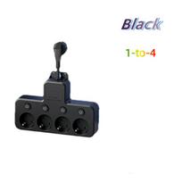 ES prailginimo laidas su pagrindiniu jungikliu ir 4 AC lizdais – trumpas lankstus laidas, pasirenkami USB/Type-C prievadai Socket*4 juoda