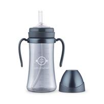 Grosmimi PPSU Tamsios serijos puodelis su šiaudeliu (300 ml) CHARCOAL