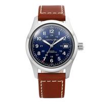 Hamilton Khaki Field Men S Leather Watch H70455540 H70455540