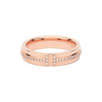 Tiffany & Co. T serijos žiedas su deimantais, siauras, unisex žiedai GRP09678 Box,5.5