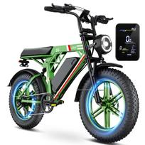 OOK-TEK C200 visureigis elektrinis dviratis, 48V 17.5Ah nuimamas akumuliatorius, 7 pavarų Shimano pavaros žalia