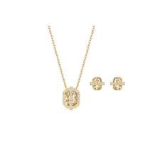 Swarovski Favor Series Auksiniai Kvadratiniai Geometriniai Auskarai Karoliai Rinkinys Moteriški papuošalai 5528953 Box (Random Color)