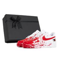 Nike Air Force 1 3 Times Laboratory Slip Resistant Abrasion Resistant Low Top Riedlenčių Batai Unisex Balta Raudona CW2288-111(TeamP-S-BOX) 44