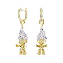Swarovski Sėkmės Trolių Auskarai Su Kristalo Dizainu Moteriški Auskarai Auksiniai 5691944 Box (Random Color)
