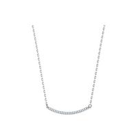 Swarovski Only Series Rhodium Plated Smile Necklace Women necklaces White-Gold 5470555 Box (Random Color)