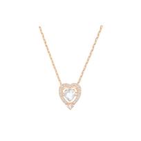 Swarovski Sparkling Dance širdies formos krištolinis karoliai moterims 5284188 White