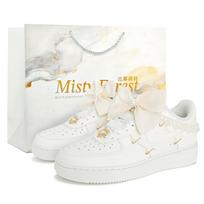 Nike Air Force 1 Pearl Promise Coverage Abrasion Resistant Coverage Trinties Resistant Low Top Sneakers Moteriški Riedlenčių Batai FV3654-111(Team598-) 36