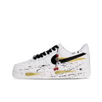 Nike Air Force 1 žemi riedlenčių batai Unisex Juodi Balti CW2288-111(Team577-) 36.5