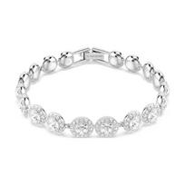Swarovski Una Angelic Vienspalvė Ryški Imituoto Kristalo Įterpta Rodžiu Padengta Apyrankė Moteriška apyrankė Balta 5682279 Box (Random Color)