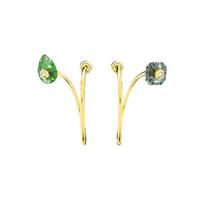 Swarovski Numina Vandens lašo Asimetriškas dizainas Mišrios briaunų Švytintys kristaliniai Auskarai Moteriški auskarai 5626077 Gold,F