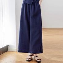 Summer 2026 Trendy Two-Piece Set: Age-Defying Casual Wide-Leg Pants & Top M (85-100 jin)