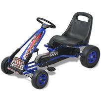 Pedalais minamas kartingas su reguliuojama sėdyne mėlyn
