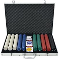 Pokerio rinkinys su 1000 žetonų aliuminis