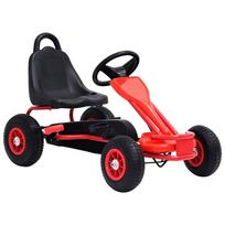 Pedalais minamas kartingas su pneumat padang raudonas