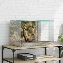 Terariumas su saugykla Skaidrus 60 x 40 x 40 cm Stiklas