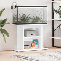 Akvariumo stovas baltos spalvos 80x35x60cm apdirbta mediena