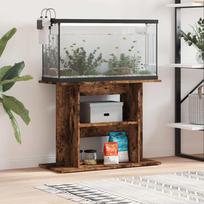 Akvariumo stovas rūkyto ąžuolo spalvos 80x35x60cm inžinerinė mediena