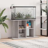 Akvariumo stovas pilkas ąžuolo 100x40x60cm apdirbta mediena