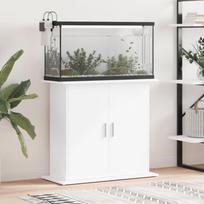 Akvariumo stovas baltos spalvos 81x36x73cm apdirbta mediena