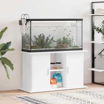 Akvariumo stovas baltos spalvos 101x41x58cm apdirbta mediena