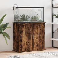 Akvariumo stovas dūminio ąžuolo 81x36x73cm apdirbta mediena