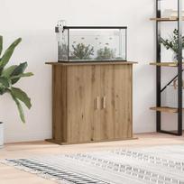 Akvariumo stovas ąžuolo spalvos 81x36x73cm inžinerinė mediena