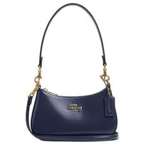 Coach Teri 20 Logotipo Užtrauktuku Užsegamas Odinis Rankinis Krepšys Moteriški Rankiniai Krepšiai Tamsiai Mėlynas CW310-IMPVH Basic Set (Bag+Dust Bag)