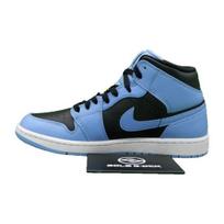 Air Jordan 1 Mid University Blue Black Men's Retro Sneakers DQ8426-401 EU 44.5 mėlyna/balta