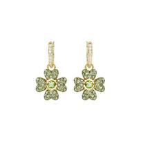 Swarovski Idyllia Vandens lašo formos Laimės dobilas Paauksuoti auskarai Moteriški auskarai Žali 5670664 Box (Random Color) beige