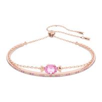 Swarovski Gema Candy Pink Rose Gold Tone Crystal Bracelet Moteriškas apyrankė 5630874 Box (Random Color),M