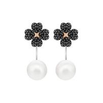 Swarovski Latisha Keturlapis Auskarai Moteriški Auskarai Juodi Mišaus Metalo 5389161 Box (Random Color)