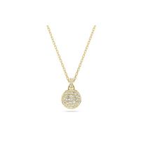Swarovski Sublima Paved Transparent Round Imitation Crystal Necklace Women necklace Gold 5683443 Box (Random Color)